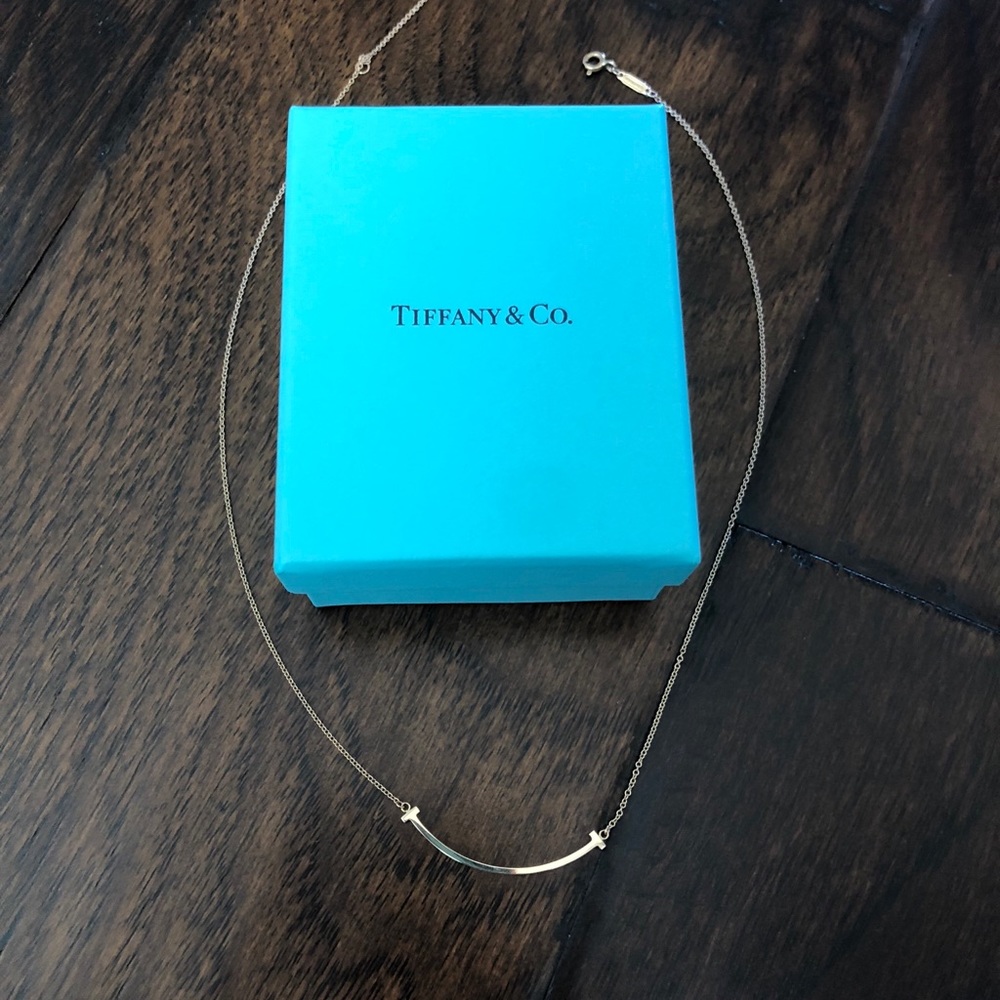 Tiffany & Co Rose Gold Smile Pendant Necklace